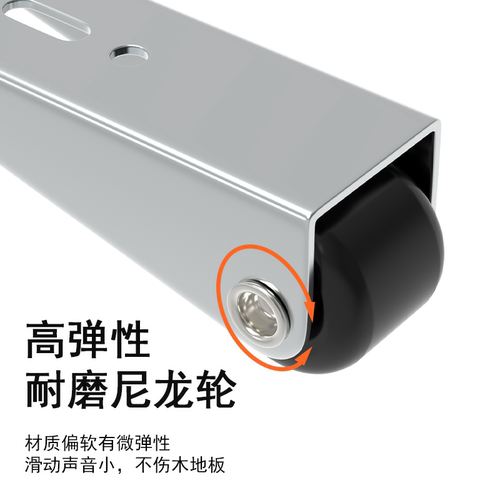 平移门轨道滑轮静音垂直支架家具移动承重万向支撑门下沉下垂滑轮 - 图2