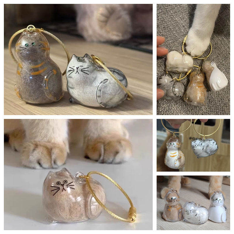 透明猫毛收纳盒吊饰扭蛋猫咪毛发存放胶囊纪念收藏包包钥匙扣挂件,淘宝优惠券,粉丝福利购,淘宝优惠卷