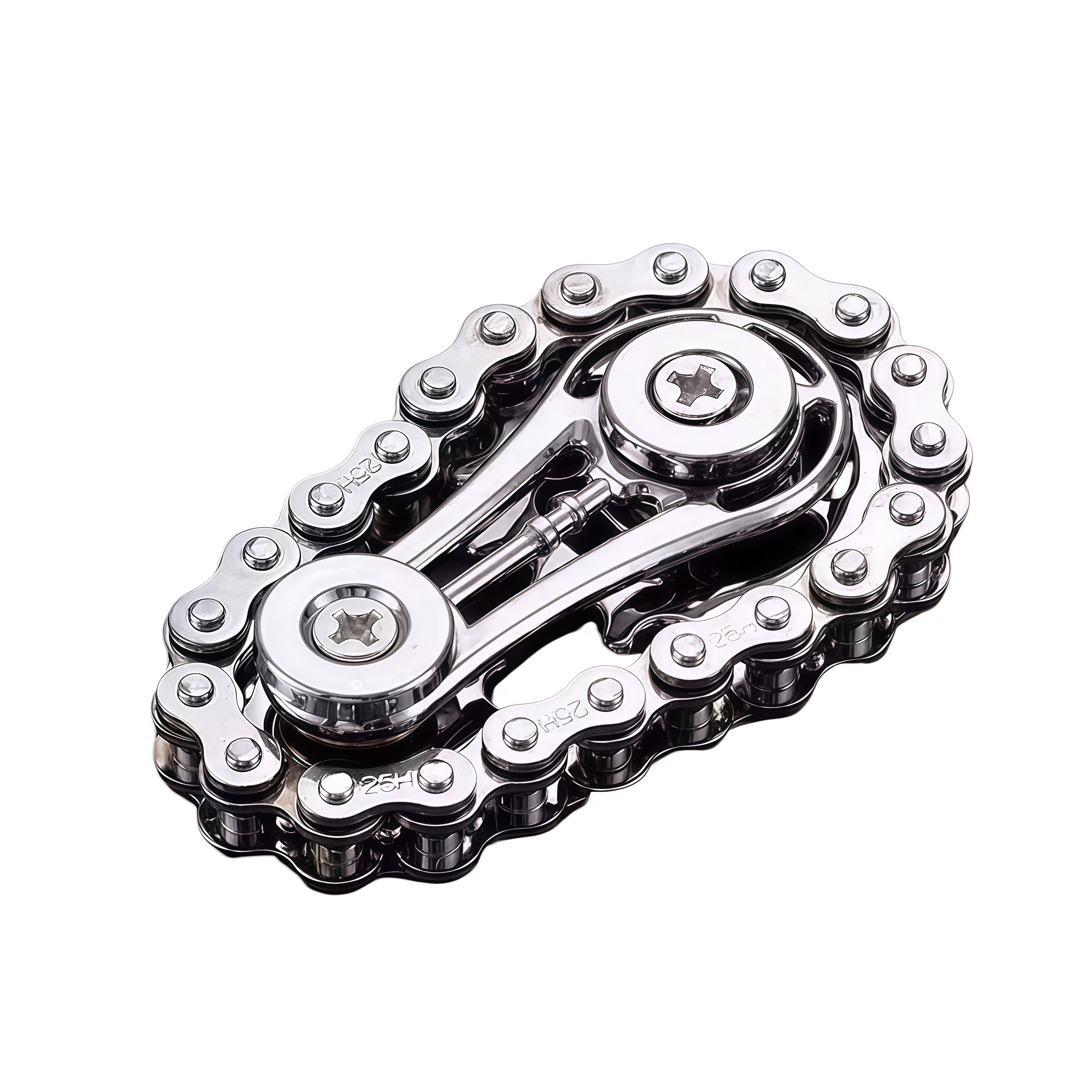 解压神器手指链齿指尖飞轮陀螺齿轮链条机械无聊金属减压联动玩具