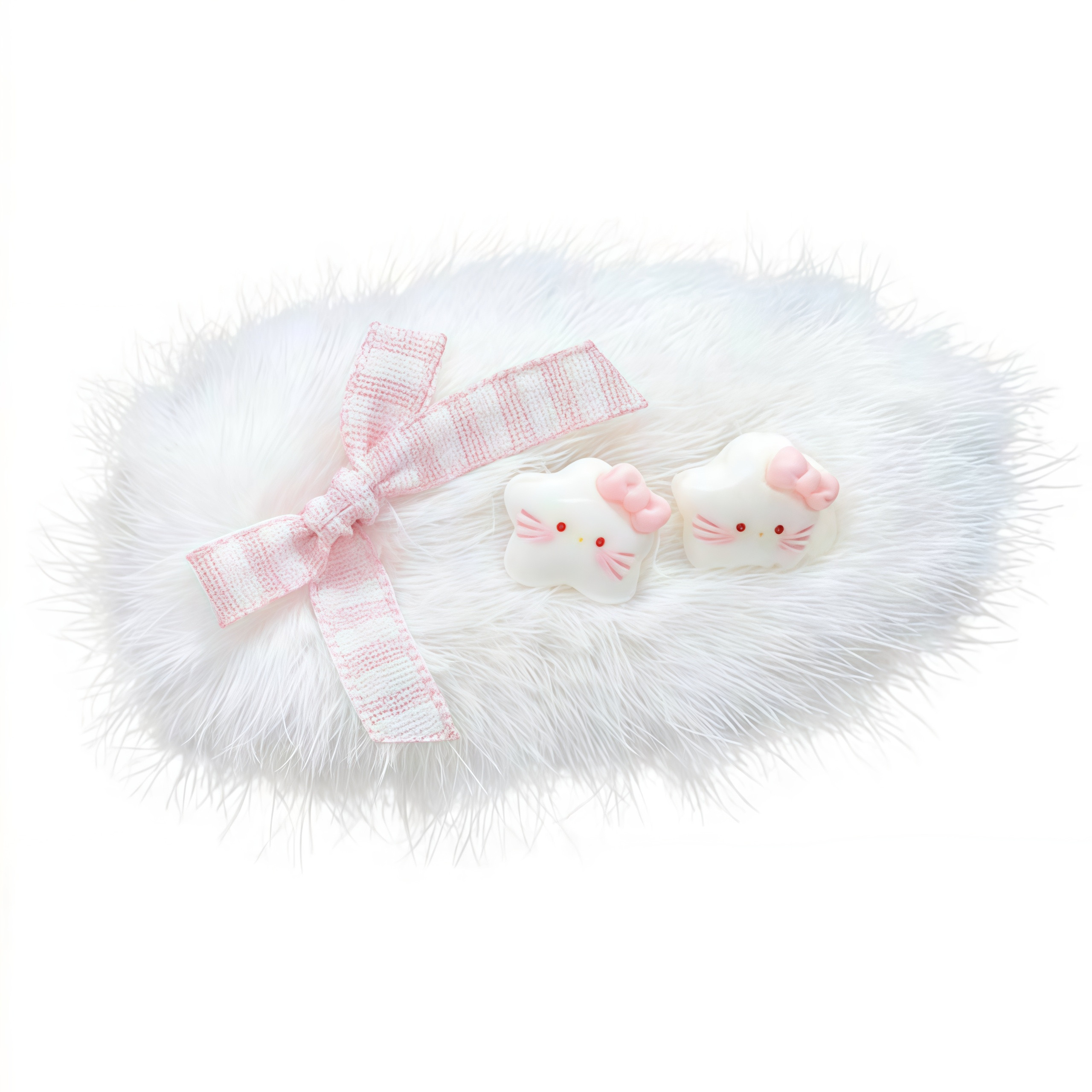 可爱毛绒猫发夹秋冬毛茸茸星星卡通发卡少女甜美发饰刘海毛绒夹,淘宝优惠券,粉丝福利购,淘宝优惠卷