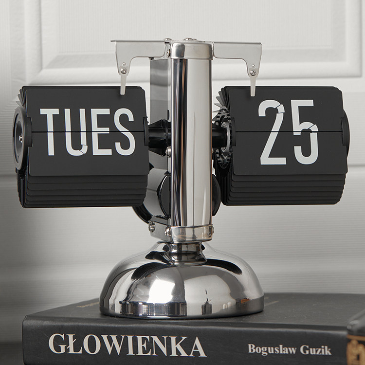 创意自动日历翻页时钟桌面家用智能机械数字表台式轻奢装饰摆座钟,淘宝优惠券,粉丝福利购,淘宝优惠卷