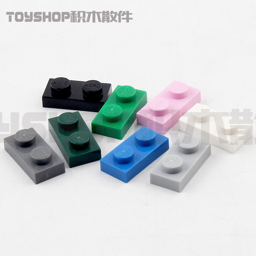 双鹰咔嗒1x2 基础板 6225 3023 深米浅灰砂绿透明白红棕中蓝黄橙 - 图2