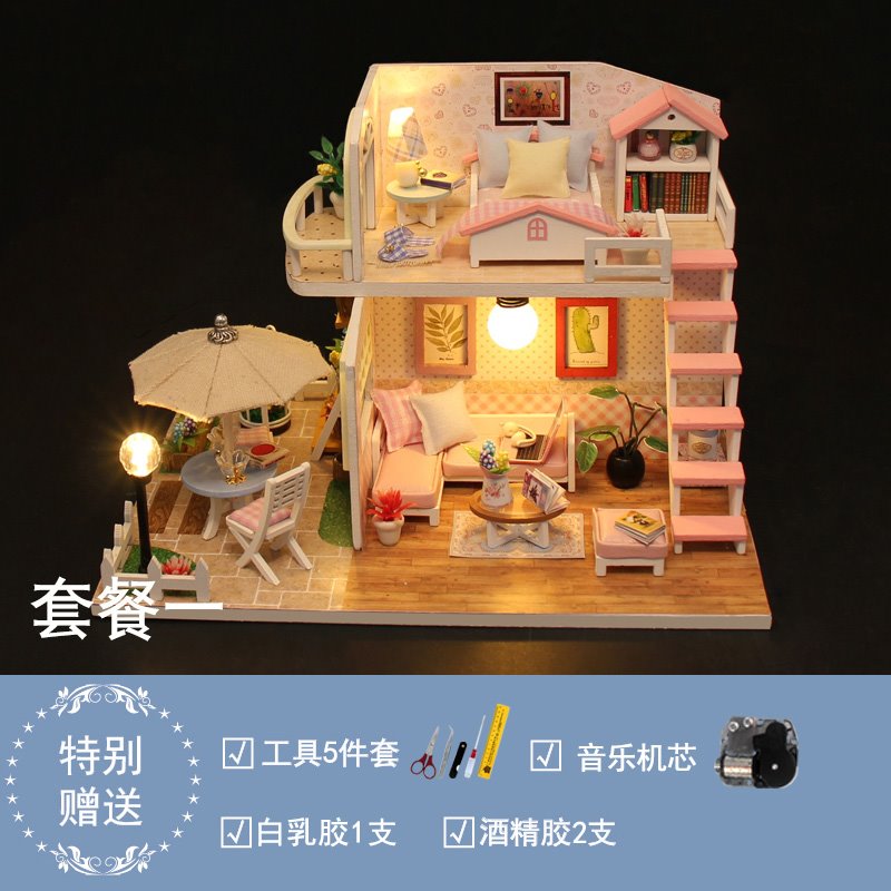 精品手工小屋模型家居装饰品客厅小摆件工艺品可爱创意房间卧新款 - 图1