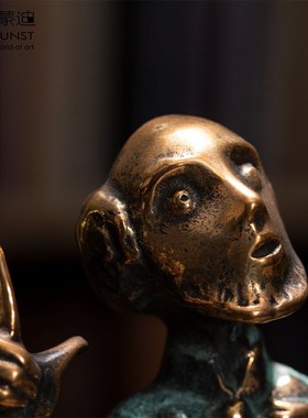 优选德国进口青铜艺术品高端礼品欧式铜摆件玄关书房装Y饰品教师