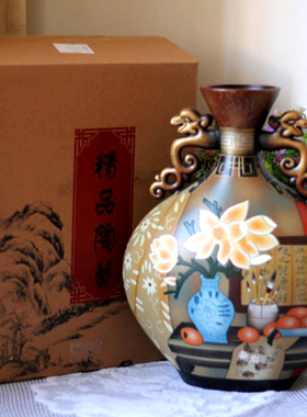 优选新中式软装饰品高档结v婚礼物进门玄关摆件现代轻奢花瓶手工