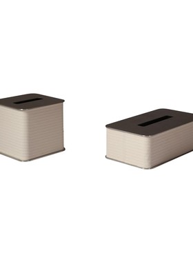 优选简约现代金属皮革纸巾盒创意茶几餐桌抽N纸盒客厅样板间家居