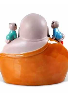 陶瓷招财大肚佛中式弥勒佛摆件