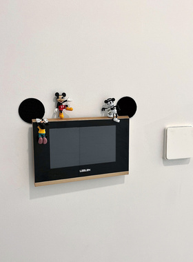 米奇耳朵diy玄关装饰摆件 可视对讲门禁挂件遮丑电视背景墙面装饰