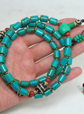 特价天然绿松石手链天珠玛瑙隔片