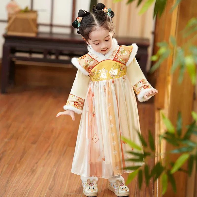 汉服女童冬款古装秋冬季国风儿童拜年服唐装2026新款女孩古风裙子,淘宝优惠券,粉丝福利购,淘宝优惠卷