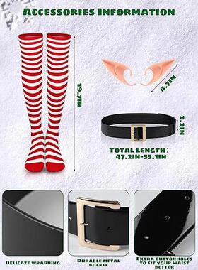 Men's  Women's Christmas Elf Dress Green圣诞精灵服装连衣裙