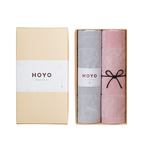 日本HOYO毛巾礼盒装男女家用吸水速干员工福利团购定制礼品套装 - 图0