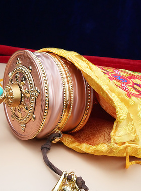 手摇转轮袋子转桶转筒家用收纳袋佛具袋转金桶用品大号布袋束口袋
