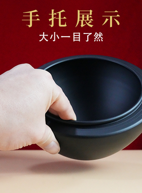 佛钵藏传密宗佛具黑钵共修钵碗铜铁礼佛颂钵供奉法器静音钵静心钵
