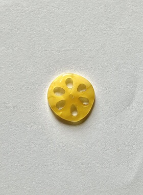 天然藕片蜜蜡片 吊坠项链 星月菩提文玩手串侧挂小滴溜Diy配饰件