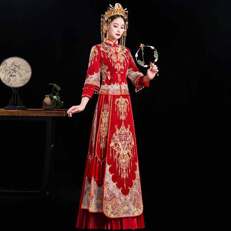 秀禾服2020新款新娘结婚禾秀服礼服 慕妍娜旗袍