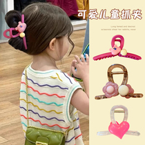 Child Cute Cartoon Grip Girl Rear Brain Spoon 2023 New Net Red Explosive Hairpin Hairpin Girl Shark Clip Claw