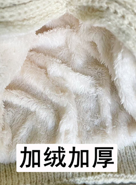 毛线帽子围巾一体女冬甜美