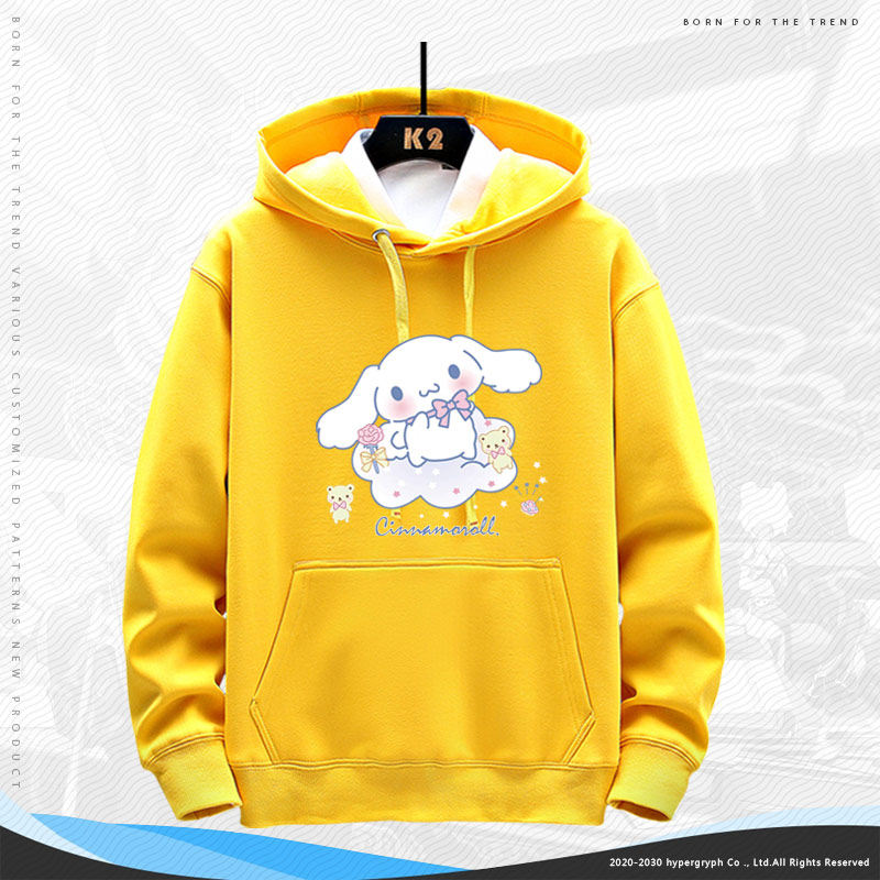 玉桂狗联名卫衣三丽鸥周边大耳狗衣服男女情侣新款休闲连帽外套ne - 图2