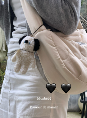monbebe韩国进口卡通挂件毛茸茸小狗手机链包挂钥匙扣背包装饰