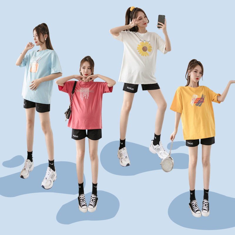 孕妇短裤套装2020年新款休闲t恤 悦叙套装