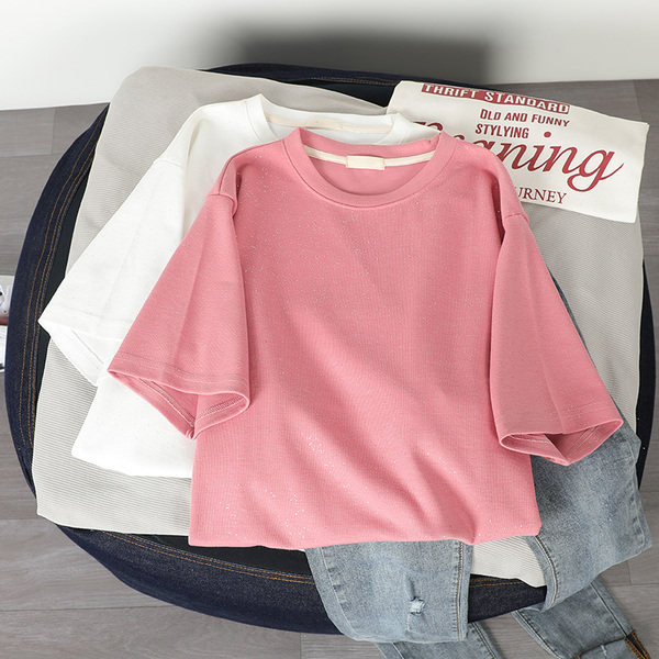 棉质短袖2020年夏季新款胖mm t恤 婷姿恬大码女装