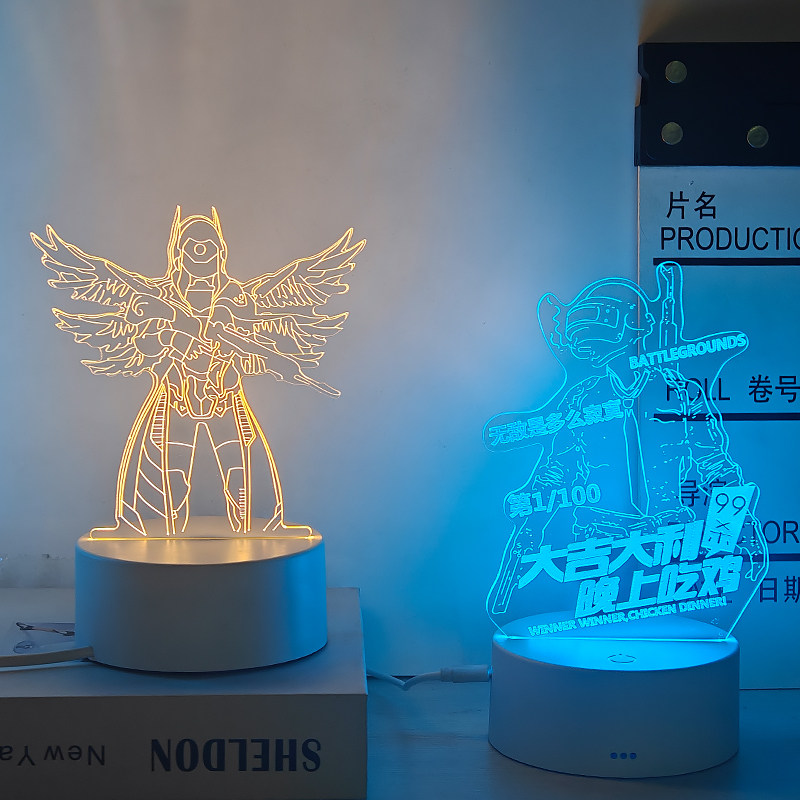 和平精英手办和平精英刺激战场周边手办大吉大利今晚吃鸡放机箱装饰氛围小夜灯