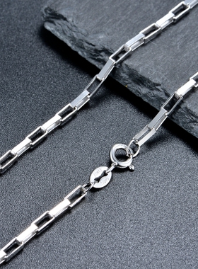 BEBE男女粗休闲S925银镀白金项链