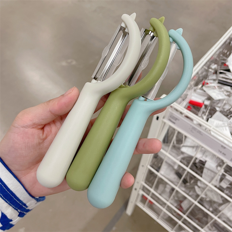 包邮家用好货蠢萌手感多功能不锈钢削皮器甘蔗水果瓜果刨皮器神器 - 图0