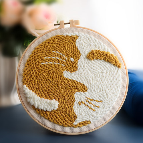 俄罗斯戳戳绣手工绣diy材料包戳戳秀乐墩绣十字绣毛线刺绣搓搓绣 - 图3