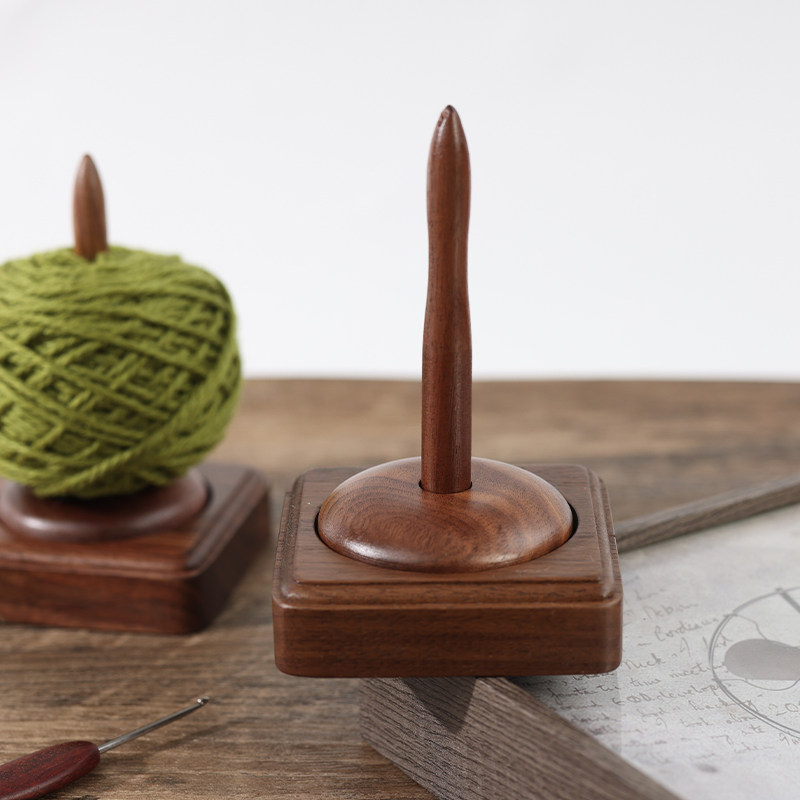 毛线轴实木可转动架立式手工编织工具绕线轴针织收纳架便携可拆卸,淘宝优惠券,粉丝福利购,淘宝优惠卷