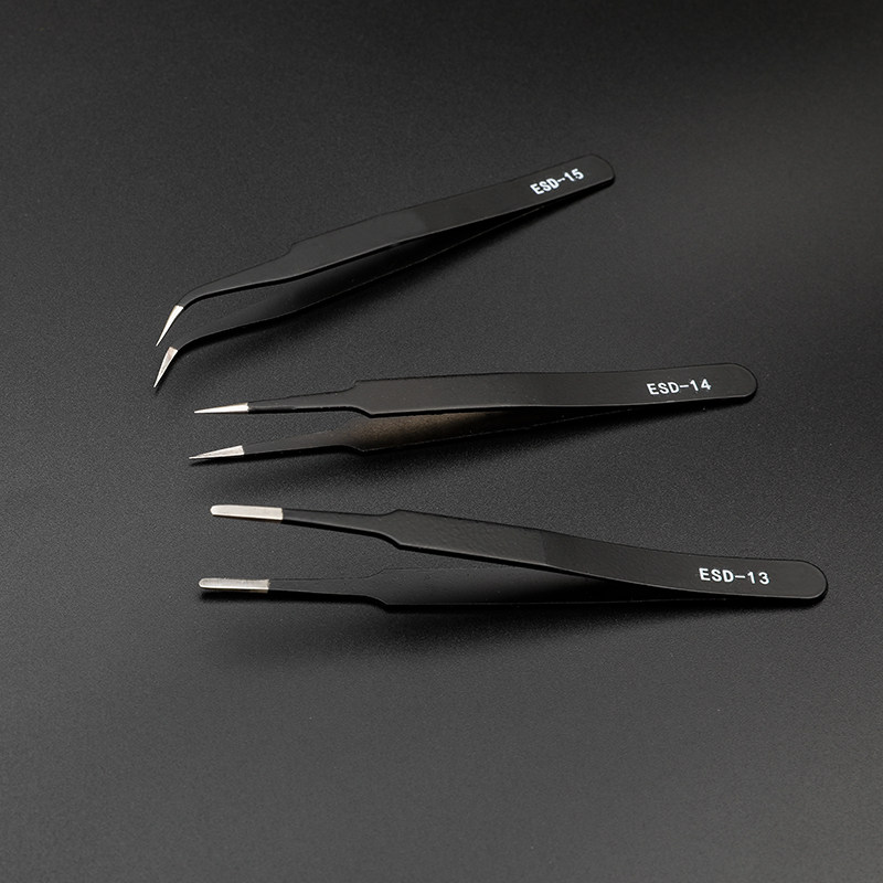 不锈钢镊子弯头细尖头防静电小镊子夹小夹子维修工具多规格套装,淘宝优惠券,粉丝福利购,淘宝优惠卷