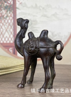 2026仿古沙漠骆驼做旧工艺品摆件博古架家居红酒柜茶宠摆件
