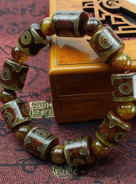 2026西藏天眼天珠龙眼一线天珠黄三眼玛瑙玉髓男女款手链手串货源