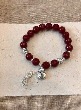 2026小红书爆款小苍兰柠檬碎花手链超仙显白绿色碎花手串闺蜜学生