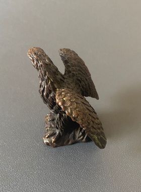 2026老鹰摆件大鹏鸟客厅玄关装饰摆件复古合金雄鹰镇尺茶台茶宠手
