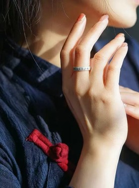 2026复古六字真言男士戒指男士个性情侣时尚简约食指指环小众厂家