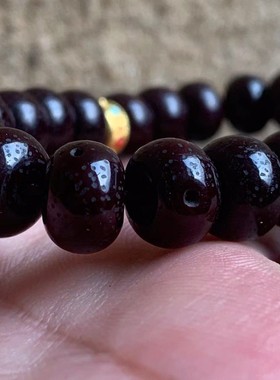 2026海南精品星月菩提子手串单圈古法金镶嵌朱砂供绕指柔佛珠念珠