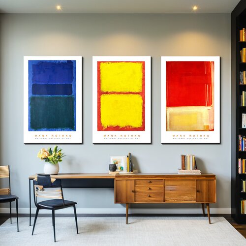 马克罗斯科 Mark Rothko 抽象派书房简约客厅卧室装饰画艺术海报 - 图0