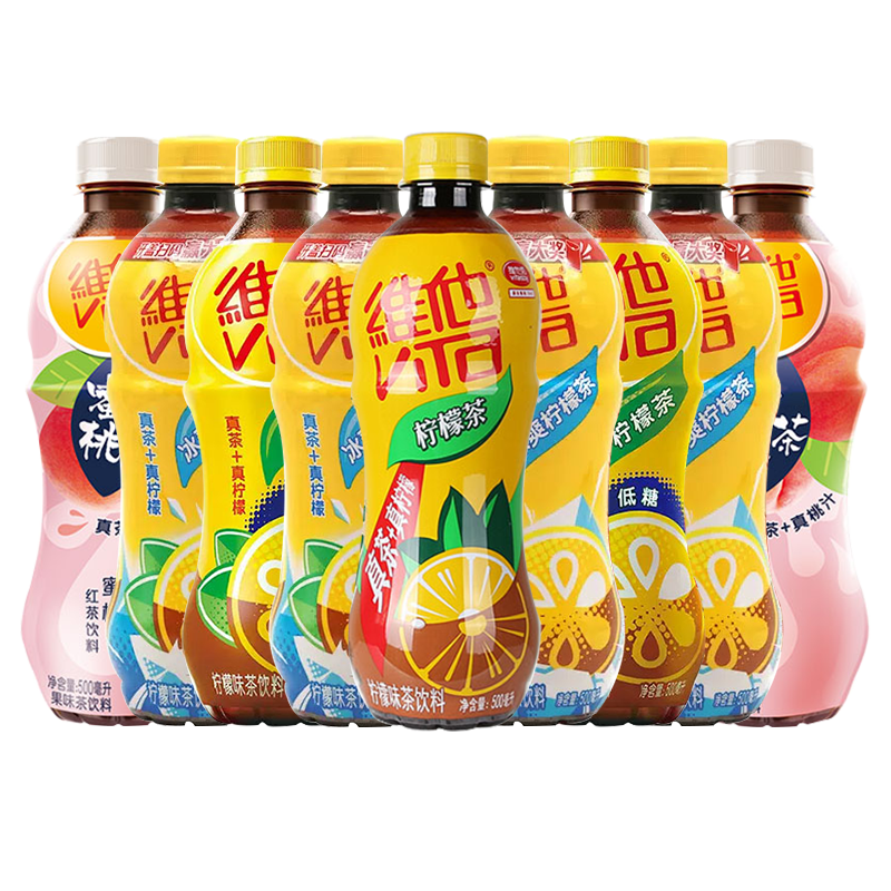 Vita维他柠檬茶500ml*9瓶整箱真茶真柠檬蜜桃茶饮料夏季清爽饮品 - 图3