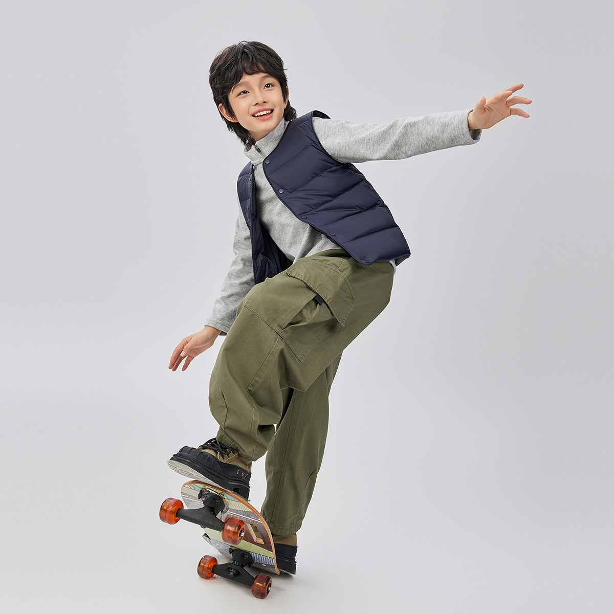 波司登2025秋季新款男女儿童短款羽绒服马夹马甲内胆校服神器背心