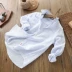 Trẻ em mùa hè sử dụng hai chiếc áo chống nắng cotton cotton và áo sơ mi sọc kẻ sọc trong quần áo bé trai dài tay - Áo sơ mi