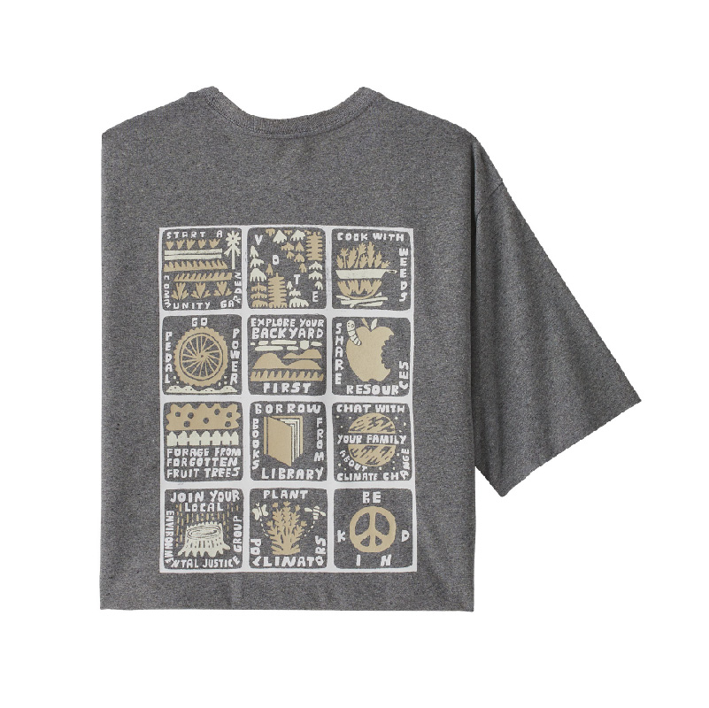 Patagonia巴塔哥尼亚How to Change休闲有机棉混纺圆领短袖T恤夏 - 图3