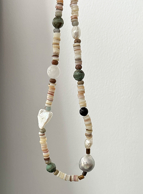 时尚高级感粗款拼接复古百搭项链