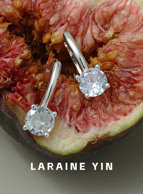 LARAINE YIN闪钻耳环小众设计耳扣轻奢百搭耳饰个性小耳钉ins