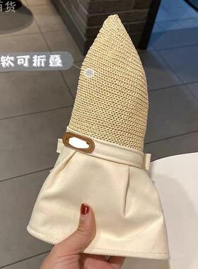 遮阳渔夫帽子女夏季黑胶防紫外线
