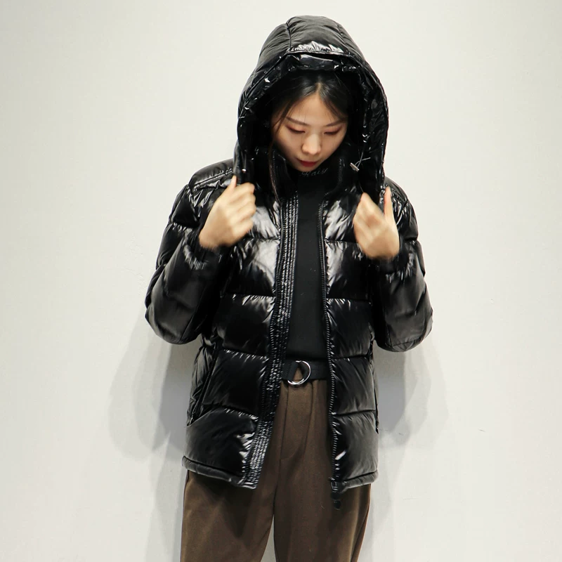 赤布 Glossy winter velvet down jacket, 2021 collection, duck down, plus size, oversize, increased thickness