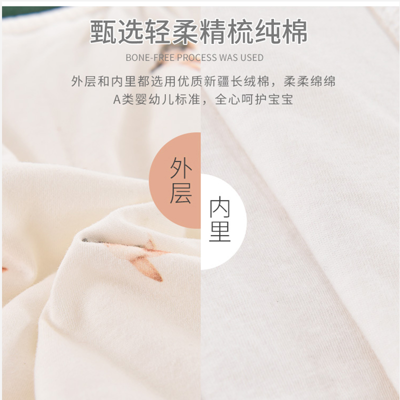 国风婴儿夹薄棉连体衣春秋外套宝宝秋冬保暖衣新生新中式衣服哈衣 - 图3