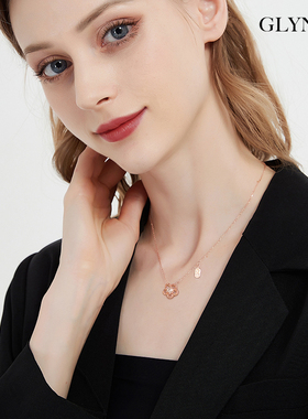 正品送你一朵小红花项链