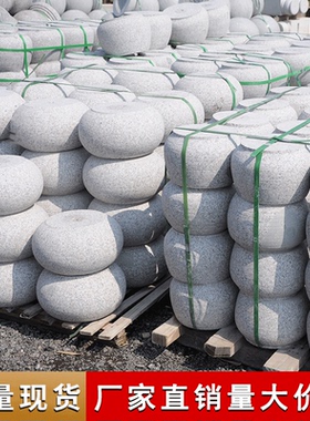 天然新款石材墩子木头圆形柱子